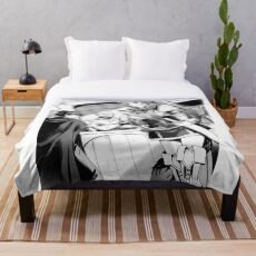 Iwatani and Raphtalia (Tate no Yuusha no Nariagari / The Rising of the Shield Hero) Throw Blanket