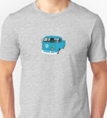 Blue Split Screen VW Kombi Pick up Unisex T-Shirt
