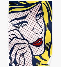Schreiendes Mädchen, Hommage an Roy Lichtenstein Poster