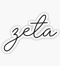Zeta Script Letter Sticker
