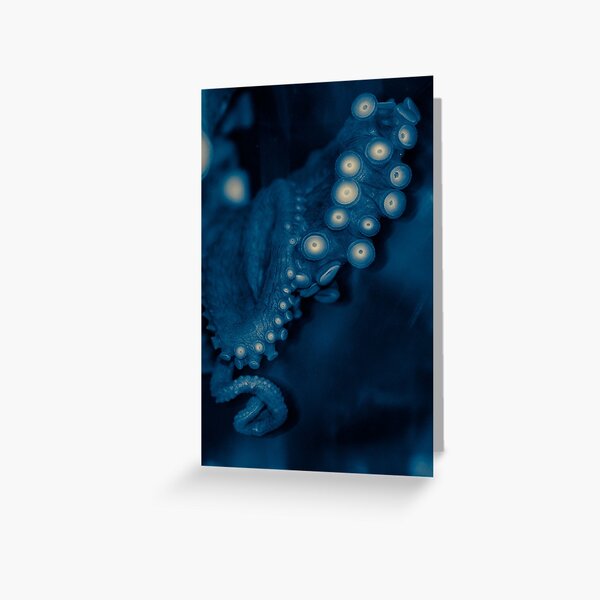 Octopus in sepia and cyan Greeting Card