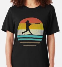 Retro Vintage Softball Coach Player Team Mom Dad Gift Slim Fit T-Shirt
