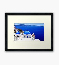 Santorini's Magnificent View Framed Print