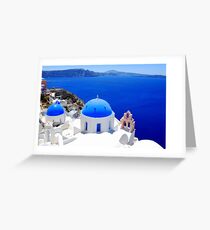 Santorini's Magnificent View Greeting Card