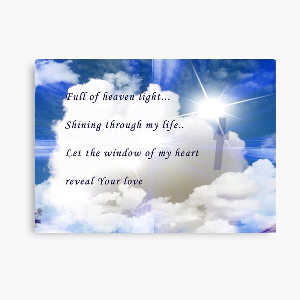Full Of Heaven's Light Canvas Print
