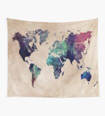 World Map cold World Wall Tapestry