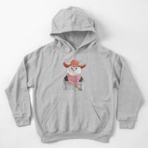 Rodeo Cat Kids Pullover Hoodie