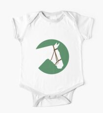 Minimalist Horse → White/Green One Piece - Short Sleeve