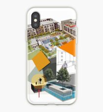Town Centre Planning with Trees and Pedestrians iPhone Case