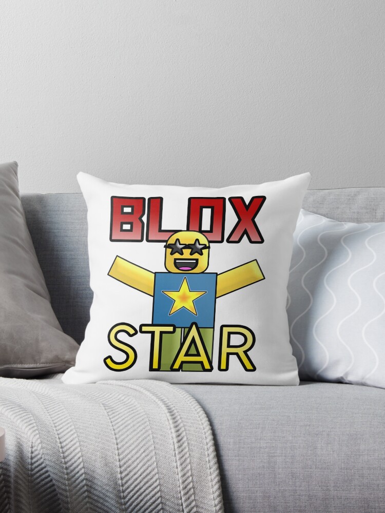 Roblox Blox Star Throw Pillow By Jenr8d Designs Redbubble - roblox feed me giant noob bath mat by jenr8d designs redbubble