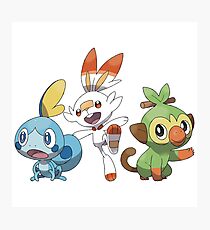 Lámina fotográfica Pokémon épée, Pokémon Bouclier arrancadores versión amarilla