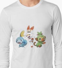 Camiseta de manga larga Pokémon épée, Pokémon Bouclier arrancadores versión amarilla