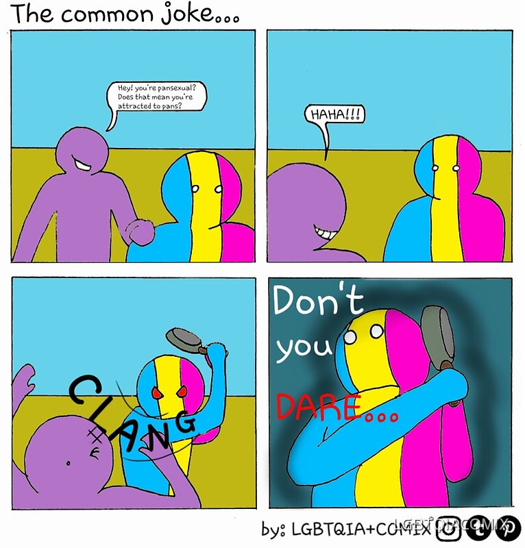 "The common joke. (PRIDE)(PANSEXUAL)" by Redbubble