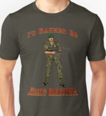 I'd Rather Be Killing Communists, Reagan Style Unisex T-Shirt