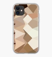 Burlywood Brown Abstract Low Polygon Background iPhone Case