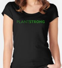 Pflanze stark Tailliertes Rundhals-Shirt
