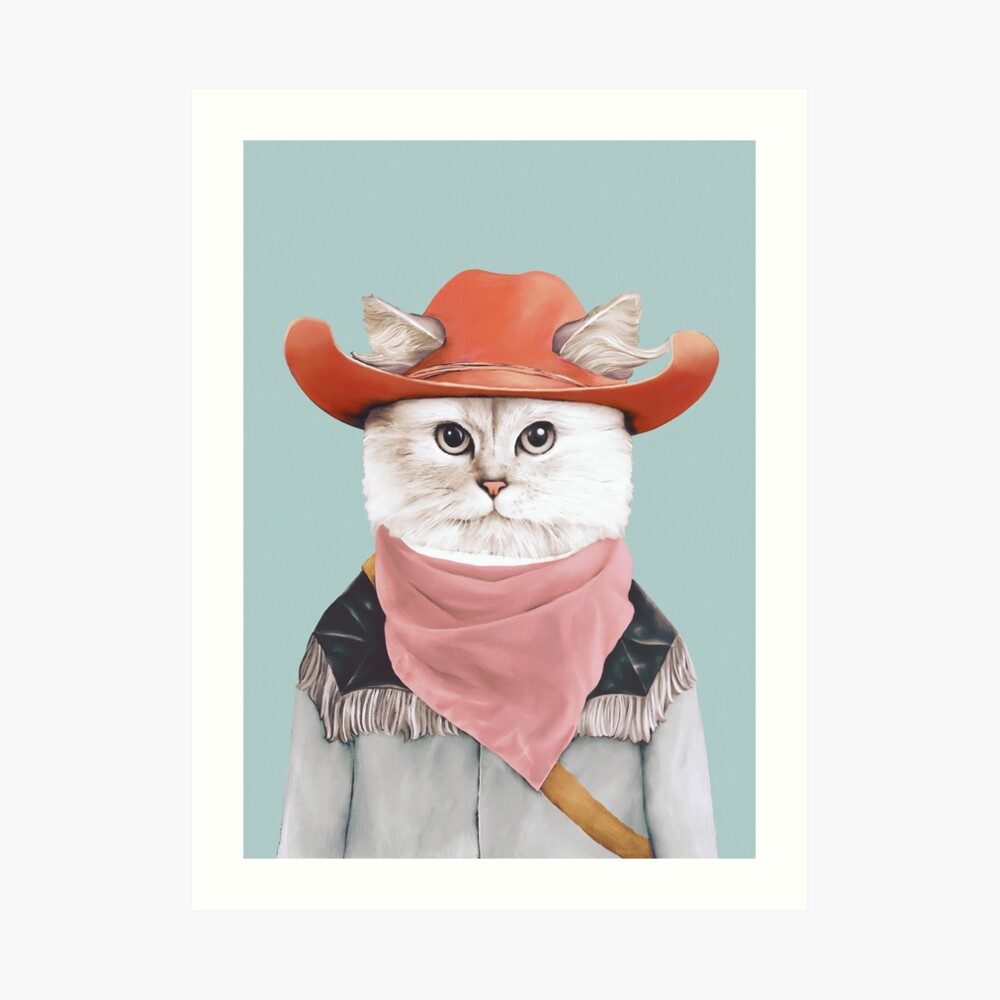 Rodeo Cat Art Print