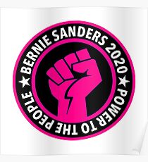 Bernie Sanders 2020 KRAFT AN DIE MENSCHEN Poster