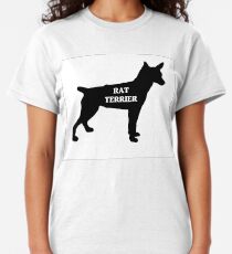 rat terrier name silhouette Classic T-Shirt