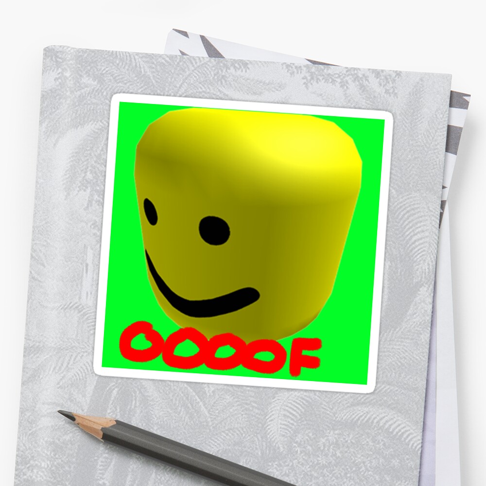 Roblox Head Oof Meme Sticker By Xdsap Redbubble