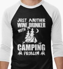 Just Another Wine Drinker With A Camping Problem Men's Baseball ¾ T-Shirt