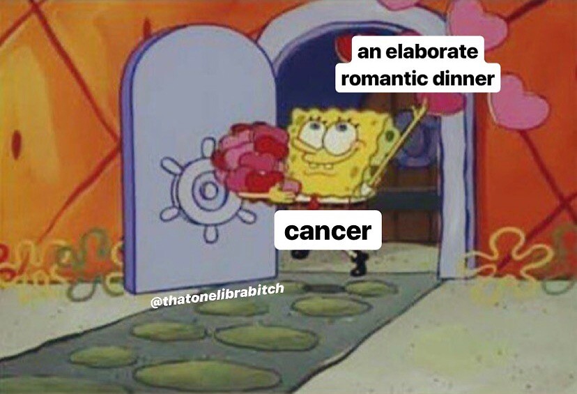 "spongebob valentine's day meme cancer" by that1librabitch Redbubble
