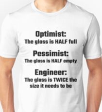 Optimist, Pessimist, Engineer Slim Fit T-Shirt