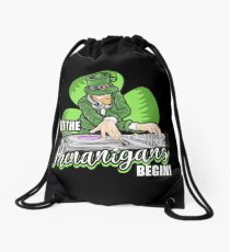 Let the Shenanigans Begin! DJ Humor T-Shirt Drawstring Bag