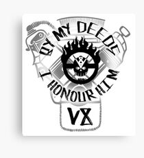 By my deeds I honour him Canvas Print
