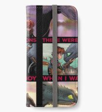 Es gab Drachen, als ich ein Junge war iPhone Flip-Case/Hülle/Skin