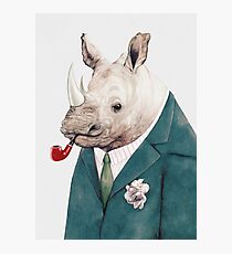Nashorn grün Fotodruck