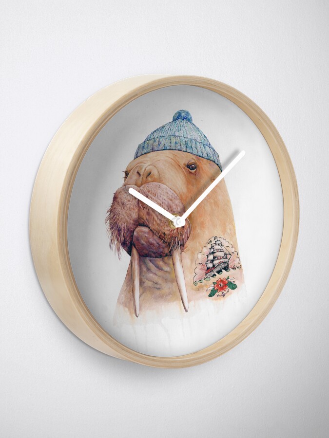 Alternate view of Tattooed Walrus Clock
