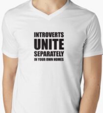 Camiseta para hombre de cuello en v Introvertidos Unite Light Theme