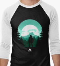 Camiseta ¾ bicolor para hombre La leyenda de Zelda (verde)