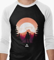 Camiseta ¾ bicolor para hombre La leyenda de Zelda (naranja)