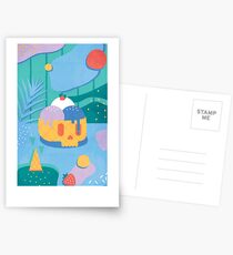 Skull Ice Cream Cone Postcards