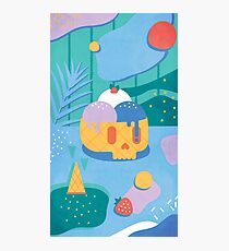 Skull Ice Cream Cone Photographic Print