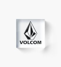 Schwarzweißes Volcom Logo Acrylblock