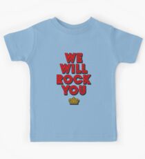 WE WILL ROCK YOU, popart colors digital ART by Iona Art Digital Kids T-Shirt