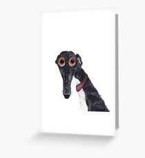 GREYHOUND - AKA 'The Silly Greyhound' g203 Greeting Card