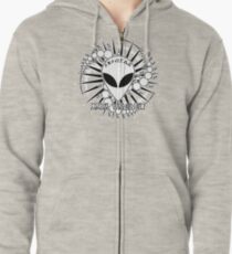 UFO Alien Roswell New Mexico Design 1 Zipped Hoodie