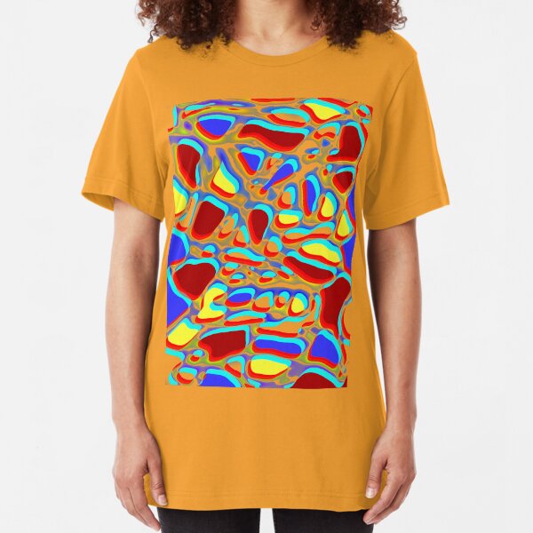 bright abstract a fun design for fun folk Slim Fit T-Shirt