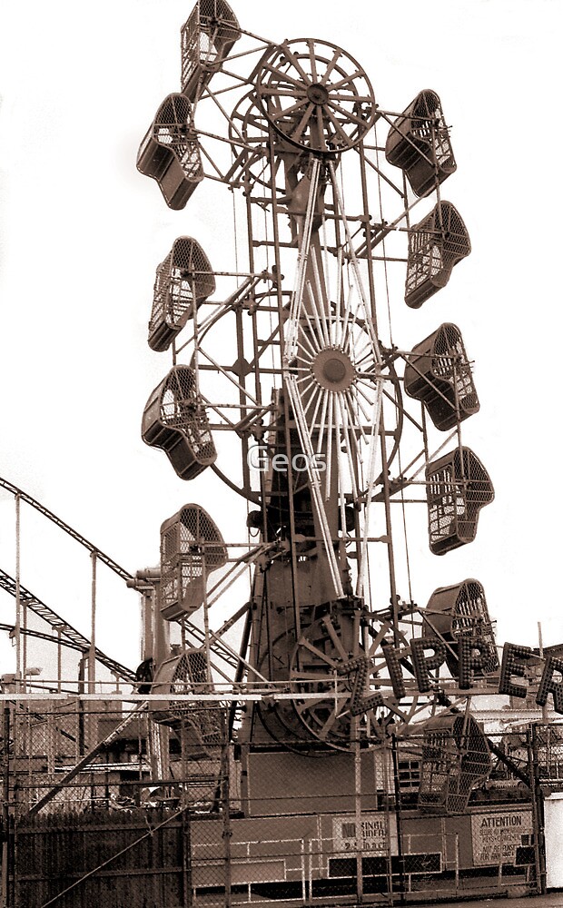 "Coney Island ride The Zipper" by Geos Redbubble