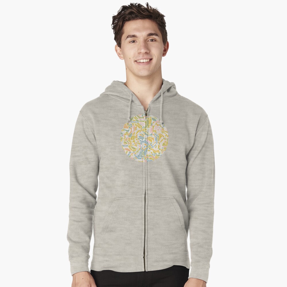 Pastel Pebbles Zipped Hoodie