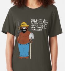 Wokey Bear Smokey Parody Utah Phillips Quote Slim Fit T-Shirt