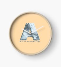 A steht für Alabaster Uhr