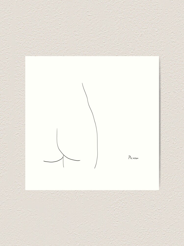 Alternate view of Picasso Line Art - Butt Art Print