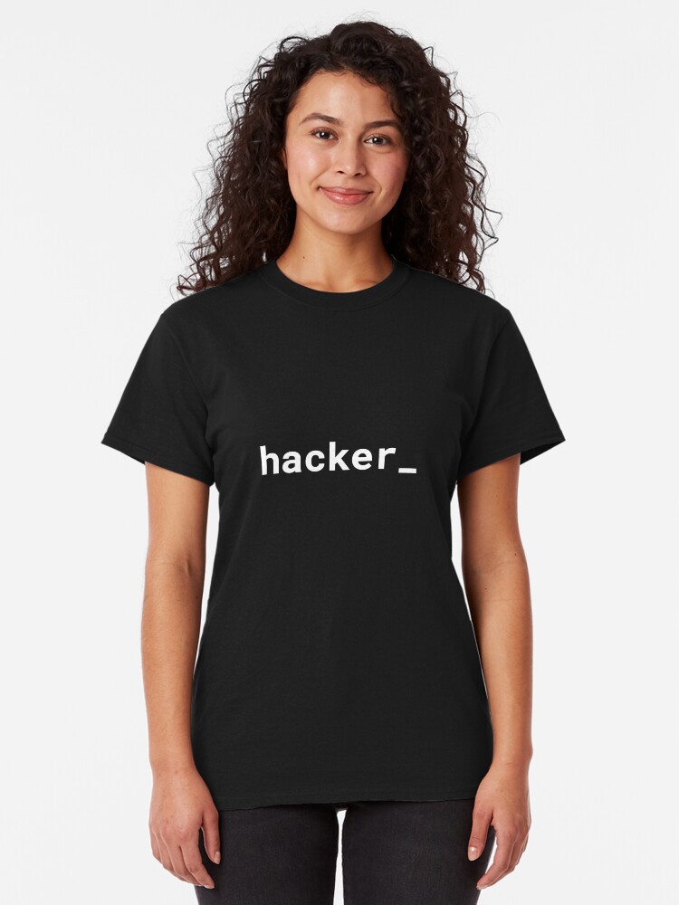 Alternate view of hacker_ Classic T-Shirt