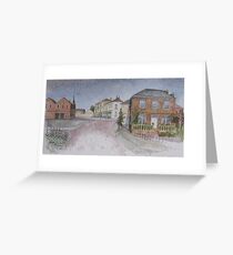 "The Island Between Two Waterways" - Highbridge, Somerset Greeting Card
