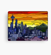Seattle Pride Cityscape Canvas Print